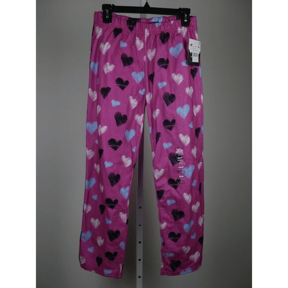 Brooklyn Cloth Girls Heart Print Lounge Pajama Pants Pink Design XL 18/20 - Picture 3 of 8
